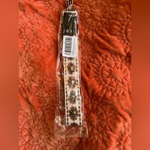 Joy Susan Floral Crossbody Bag Strap - Cream and Brown